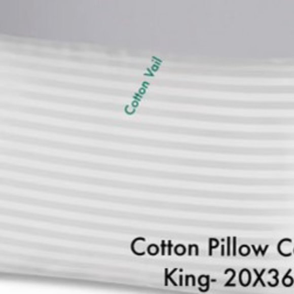 Cotton Vail 2 Pack Pillow Protector Cover  King 20x36 All Cotton - Picture 4 of 6